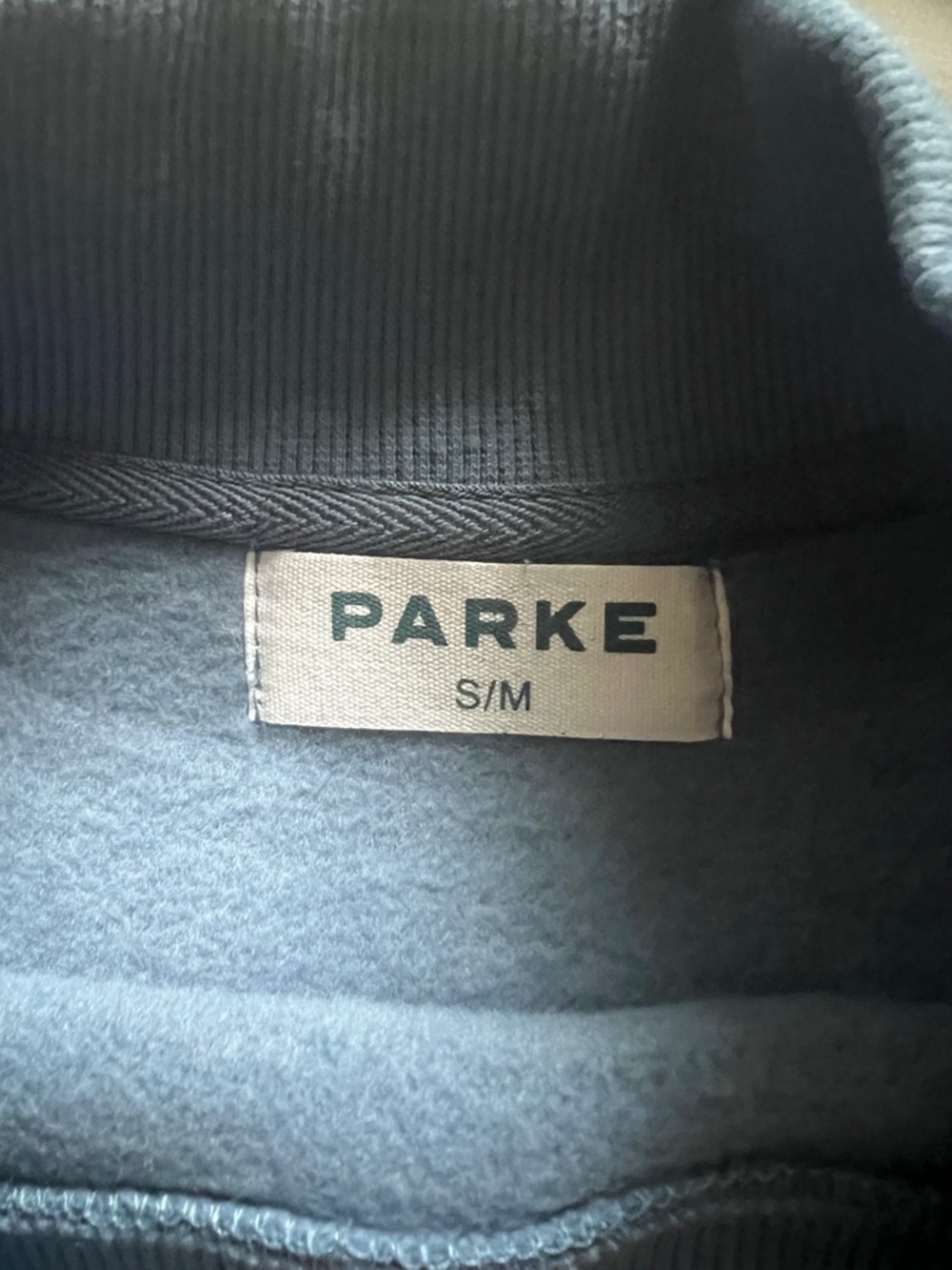 Parke Blue Mock-Neck Women's Sweatshirt - Picture 2 of 4